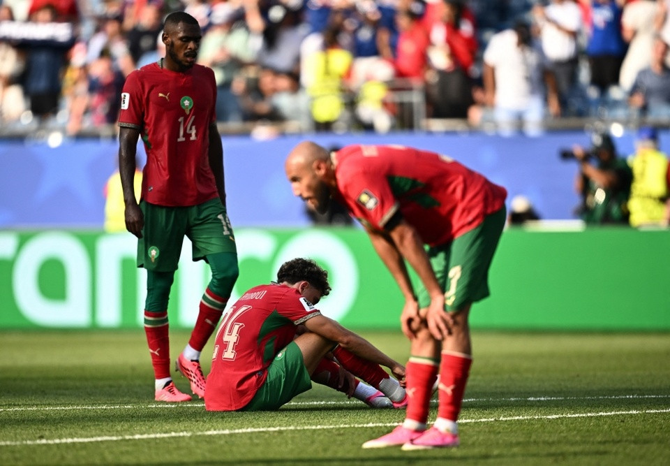 Kylian Mbappe ghi bàn mở tỷ số cho tuyển Pháp trước Morocco
