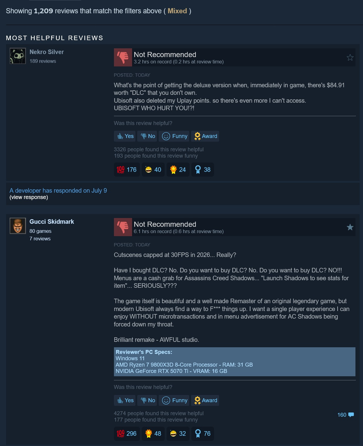 Đánh giá của người dùng về Assassin's Creed Black Flag Resynced trên Steam