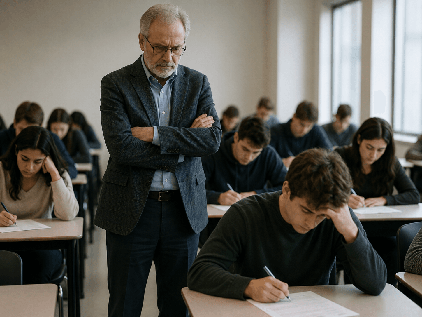 Biểu đồ so sánh điểm thi giữa kỳ tại nhà và thi cuối kỳ trực tiếp tại Brown University