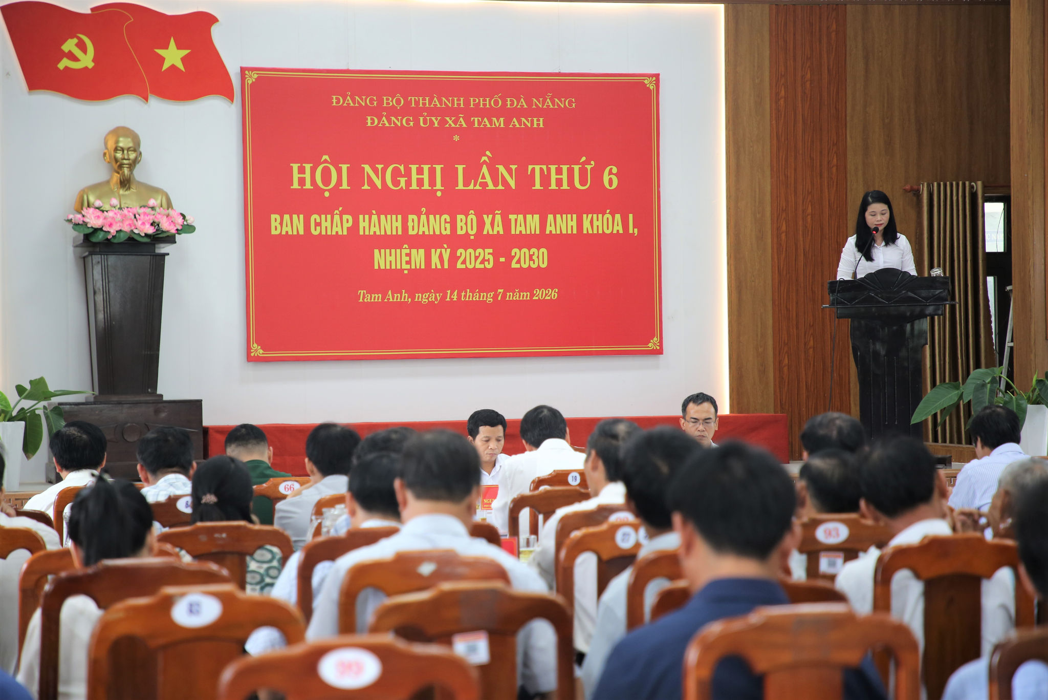 Nhiều kết quả nội dung được đánh giá tại hội nghị lần thứ 6 Ban Chấp hành Đảng bộ xã Tam Anh khóa I, nhiệm kỳ 2025 - 2030 diễn ra vào chiều 14/7. Ảnh: ALĂNG NGƯỚC