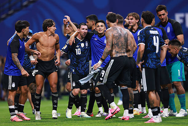 Đội tuyển Argentina ăn mừng sau khi giành vé vào chơi trận chung kết World Cup 2026.