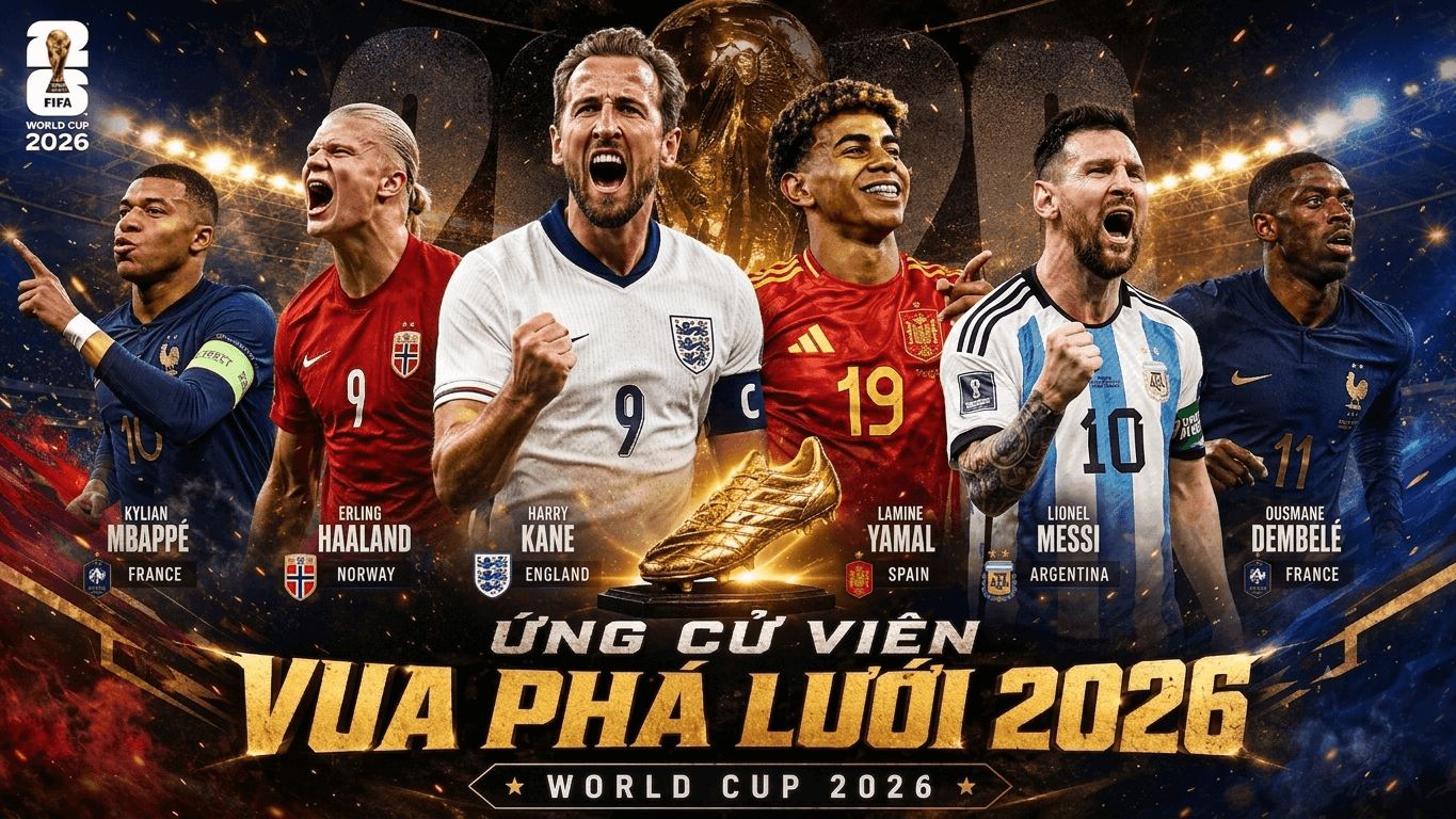 Cập nhật bảng xếp hạng Vua phá lưới World Cup 2026 hôm nay 16 7 Messi vào chung kết, Kane và Bellingham lỡ bứt phá