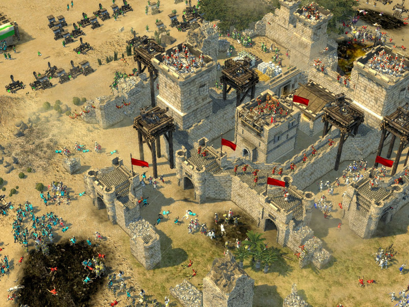 Hình ảnh một tòa lâu đài trong game Stronghold Crusader 2
