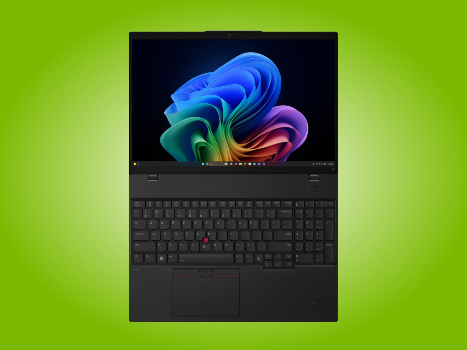 Laptop Lenovo ThinkPad L16 Gen 3 với bàn phím số và phím điều hướng kích thước đầy đủ.