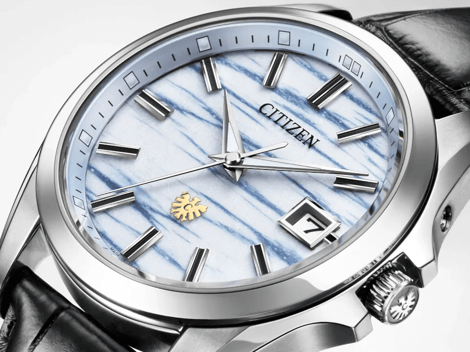 Mặt số giấy Washi nhuộm chàm của đồng hồ The Citizen