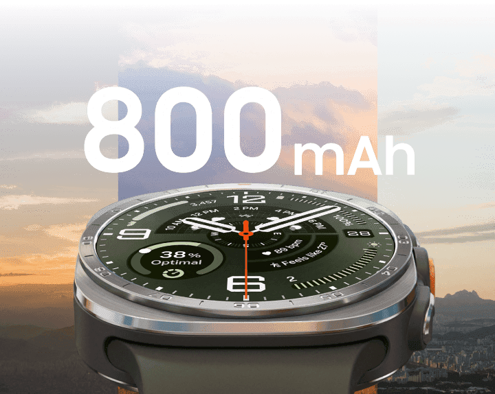 Thông số dung lượng pin 800 mAh trên Galaxy Watch Ultra 2