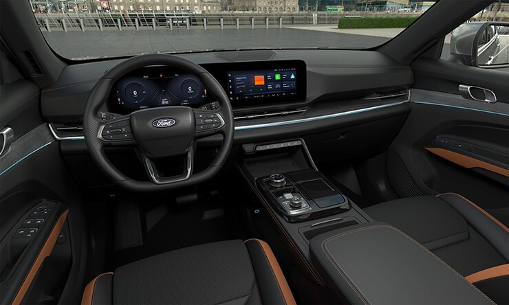 Nội thất hiện đại với màn hình kép trên Ford Territory 2026