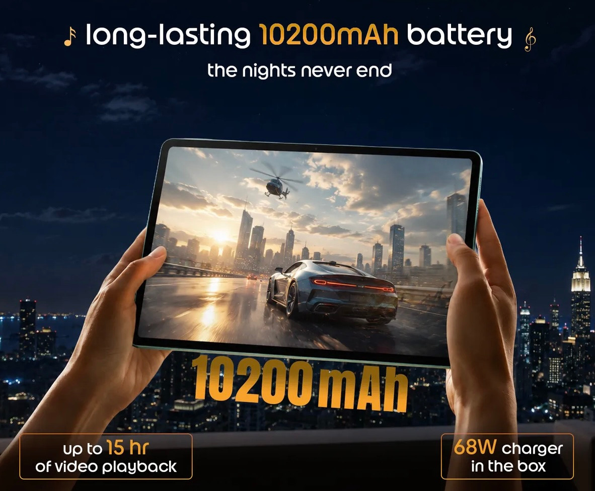 Thông số pin và sạc của Moto Pad 70 Groove