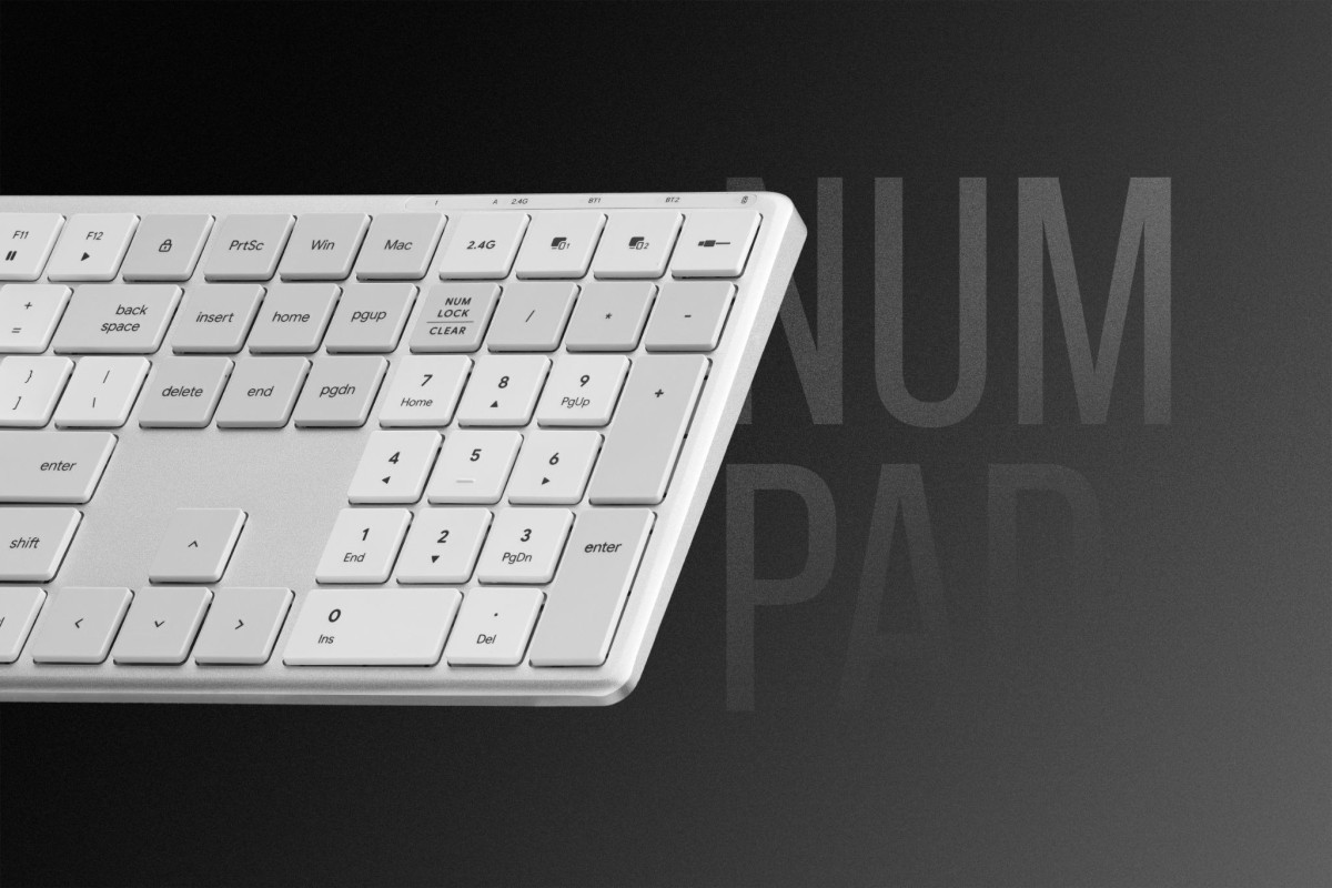 Layout fullsize của HyperWork Gen 3 Plus với cụm phím số numpad