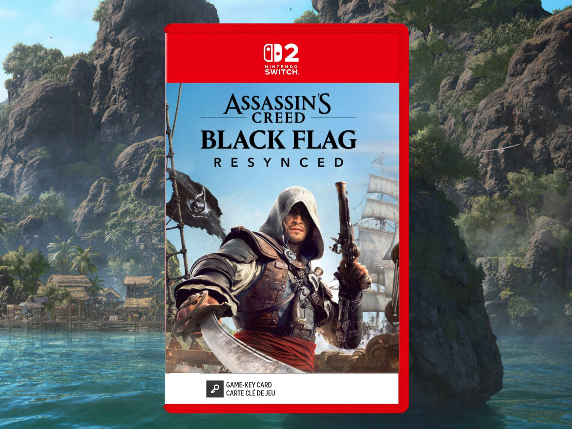 Assassin's Creed: Black Flag Resynced Switch 2 box shot Hình ảnh vỏ hộp Assassin's Creed: Black Flag Resynced được cho là của Nintendo Switch 2