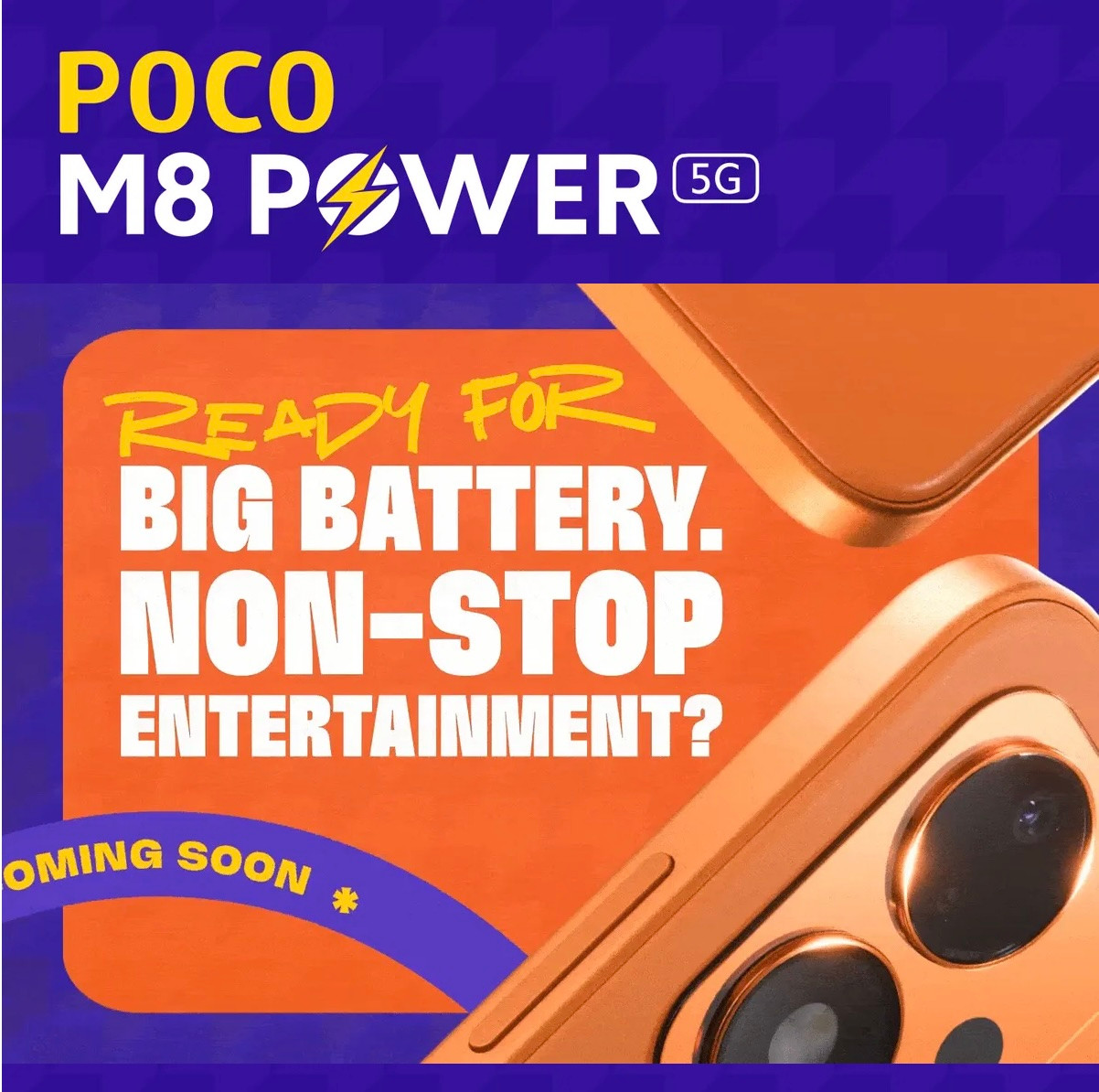 Teaser của Poco M8 Power 5G trên Flipkart