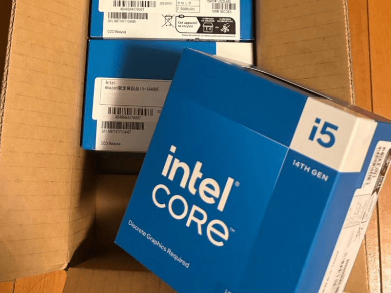 Năm chiếc CPU Intel Core i5-14400 được giao cho một khách hàng tại Nhật Bản