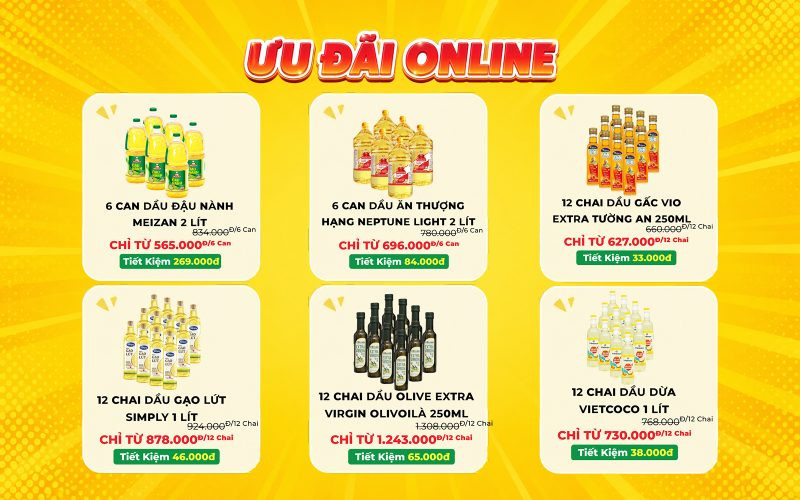 Săn dầu ăn online: Mua nguyên thùng trữ sẵn giúp tiết kiệm chi phí