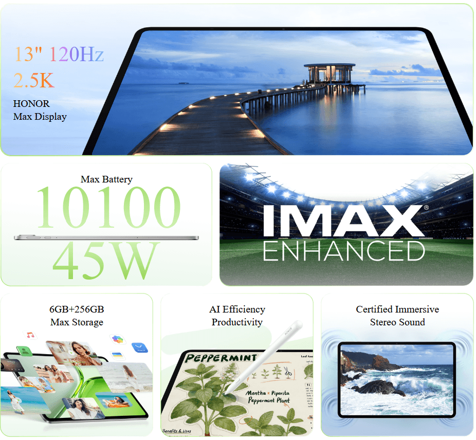 Thiết kế nhôm nguyên khối của Honor Pad X9 Max