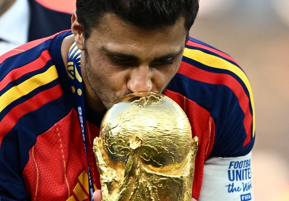 Đội tuyển Tây Ban Nha ăn mừng chức vô địch World Cup 2026