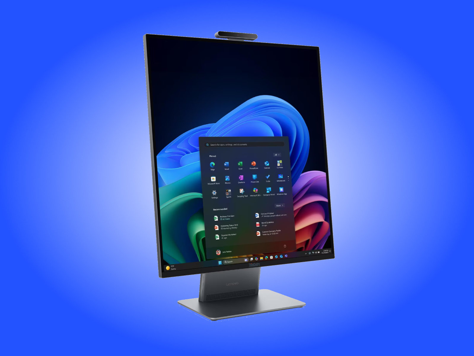 ThinkCentre X AIO Aura Edition sở hữu thiết kế màn hình độc đáo