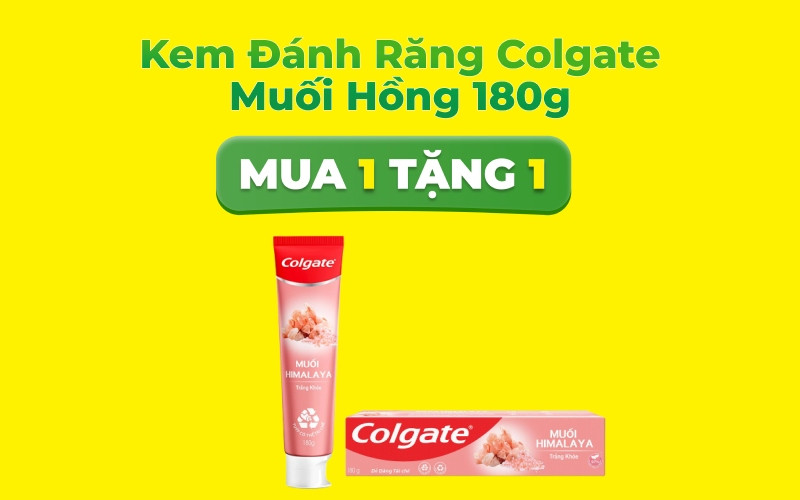 Chương trình mua 1 tặng 1 kem đánh răng Colgate muối Himalaya tại Bách hóa XANH