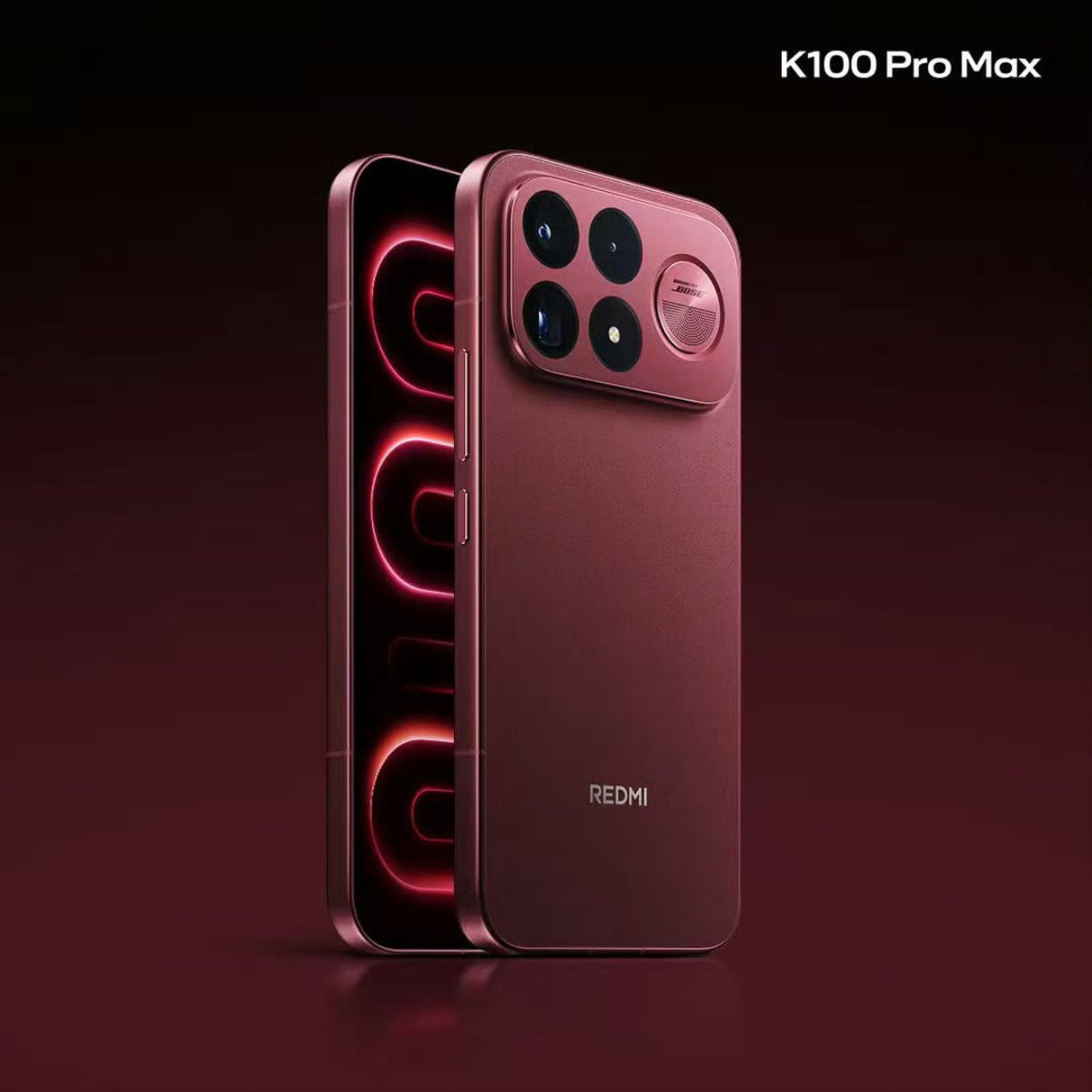 Mặt lưng màu Cabernet Red của Redmi K100 Pro Max