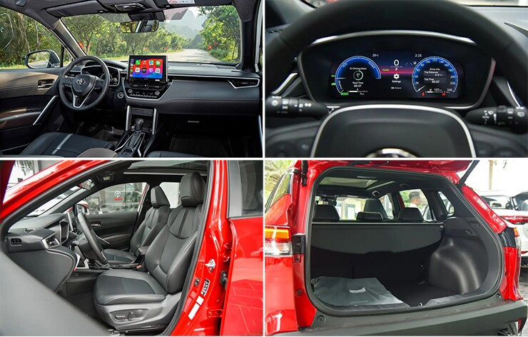 Khoang lái Toyota Corolla Cross trang bị màn hình hiện đại