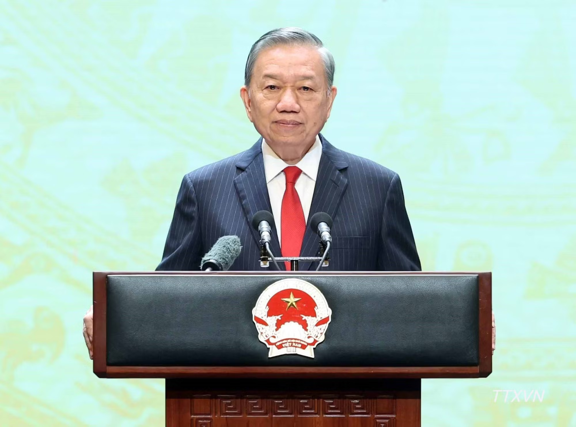 Tổng Bí thư, Chủ tịch nước Tô Lâm đọc Diễn văn Kỷ niệm 81 năm Quốc khánh nước Cộng hòa xã hội chủ nghĩa Việt Nam. (Ảnh: An Đăng/TTXVN) vna-potal-tong-bi-thu-chu-tich-nuoc-to-lam-chu-tri-le-ky-niem-81-nam-quoc-khanh-29-8990962-8020.jpg