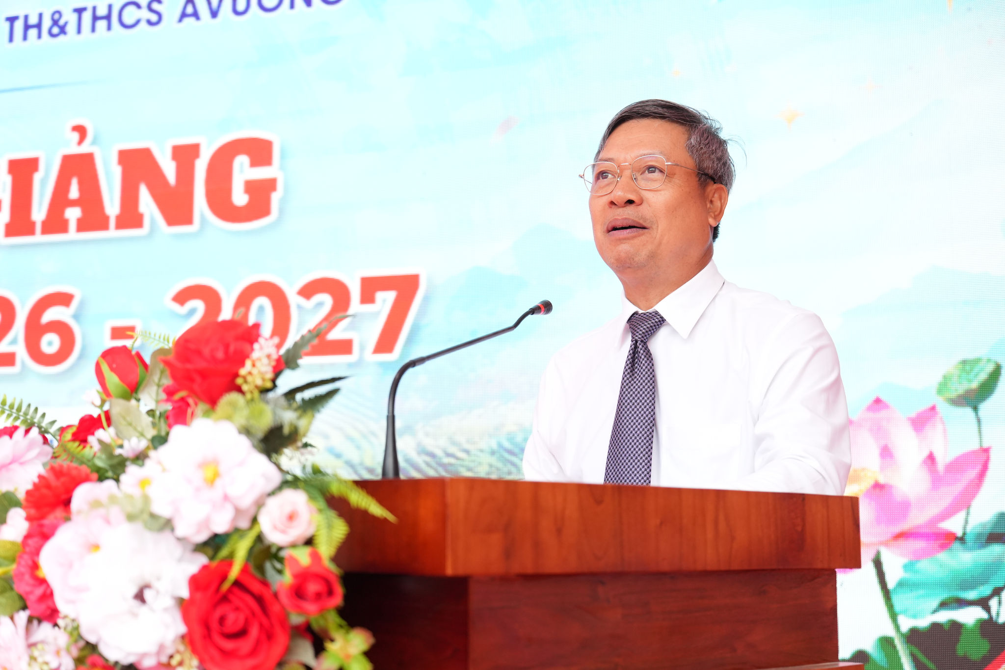 Phó Chủ tịch UBND thành phố Đà Nẵng Hồ Quang Bưởi Phát biểu tại Lễ khai giảng năm học 2026-2027 Trường Phổ thông nội trú Tiểu học và Trung học cơ sở Avương