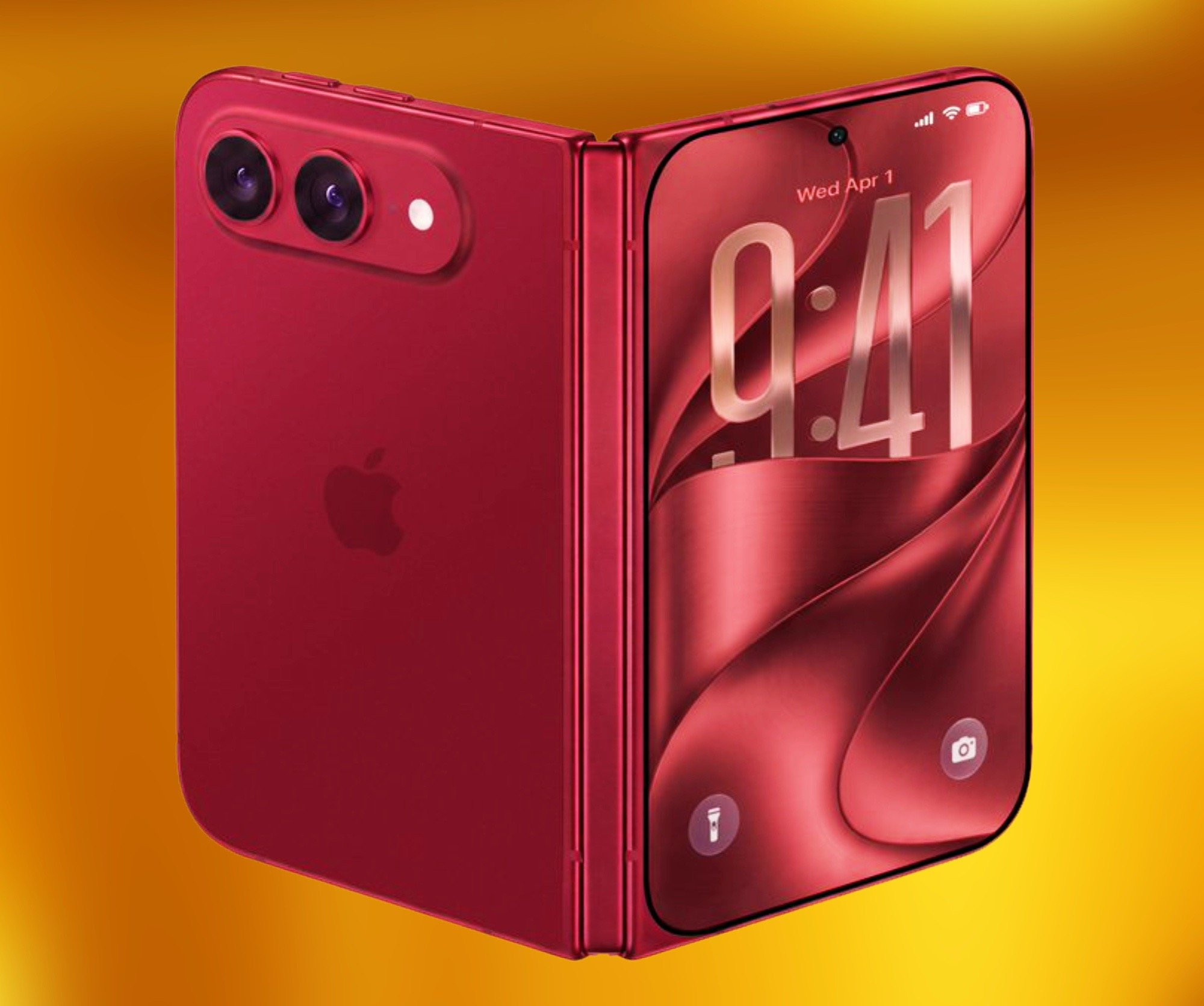 Ảnh phác họa iPhone Ultra màn hình gập với kích thước hiển thị lớn