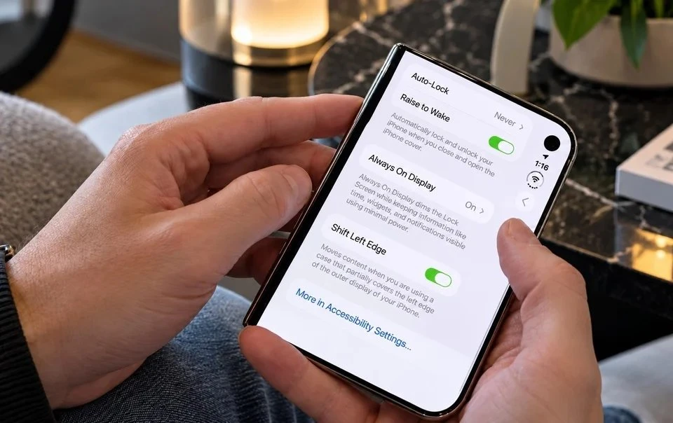 Tính năng Shift Left Edge xuất hiện trên iPhone Duo