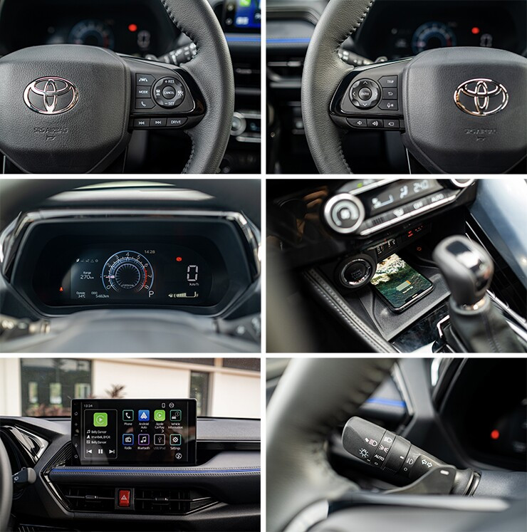 Khu vực cần số và cụm phím điều khiển trung tâm Toyota Yaris Cross