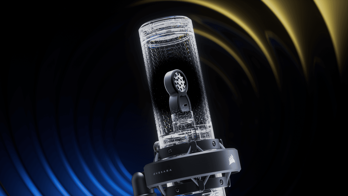 Cận cảnh củ mic và thân micro CORSAIR VOXARA