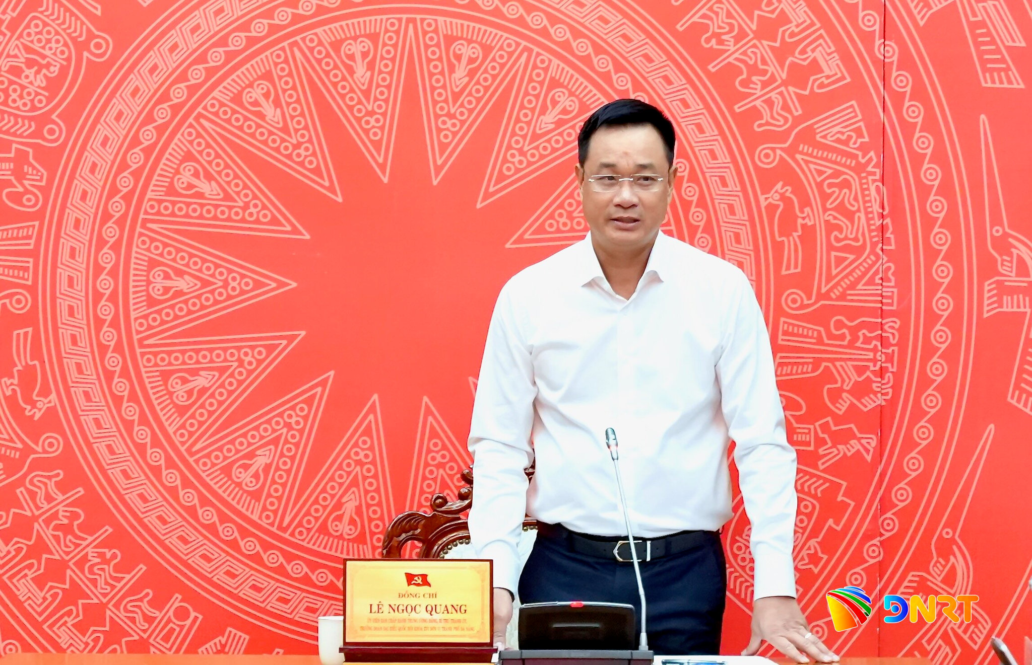 Bí thư Thành ủy Lê Ngọc Quang phát biểu kết luận tại buổi làm việc. Ảnh: T.CÔNG