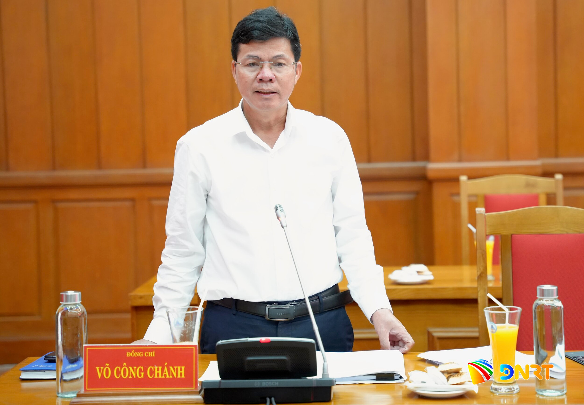 Trưởng Ban Nội Chính Thành ủy Võ Công Chánh phát biểu tại buổi làm việc. Ảnh: T.CÔNG