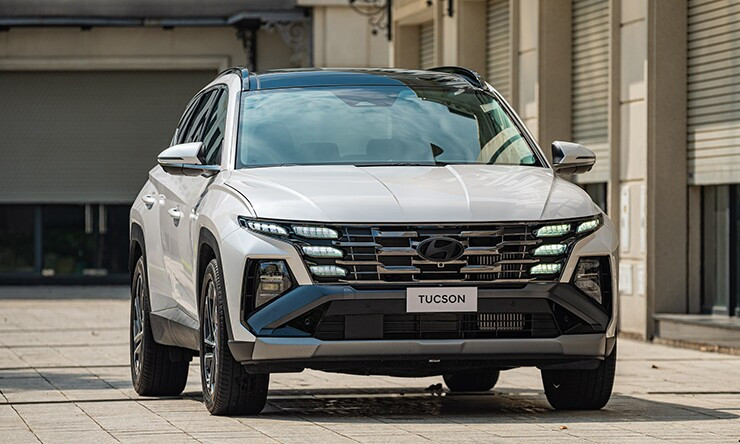 Thiết kế mặt trước góc cạnh của Hyundai Tucson