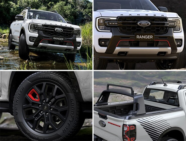 Hông xe và đường gân dập nổi trên Ford Ranger