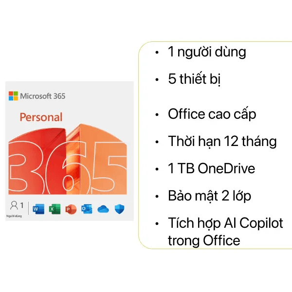 Phần mềm Microsoft Office 365 Personal + AI Copilot