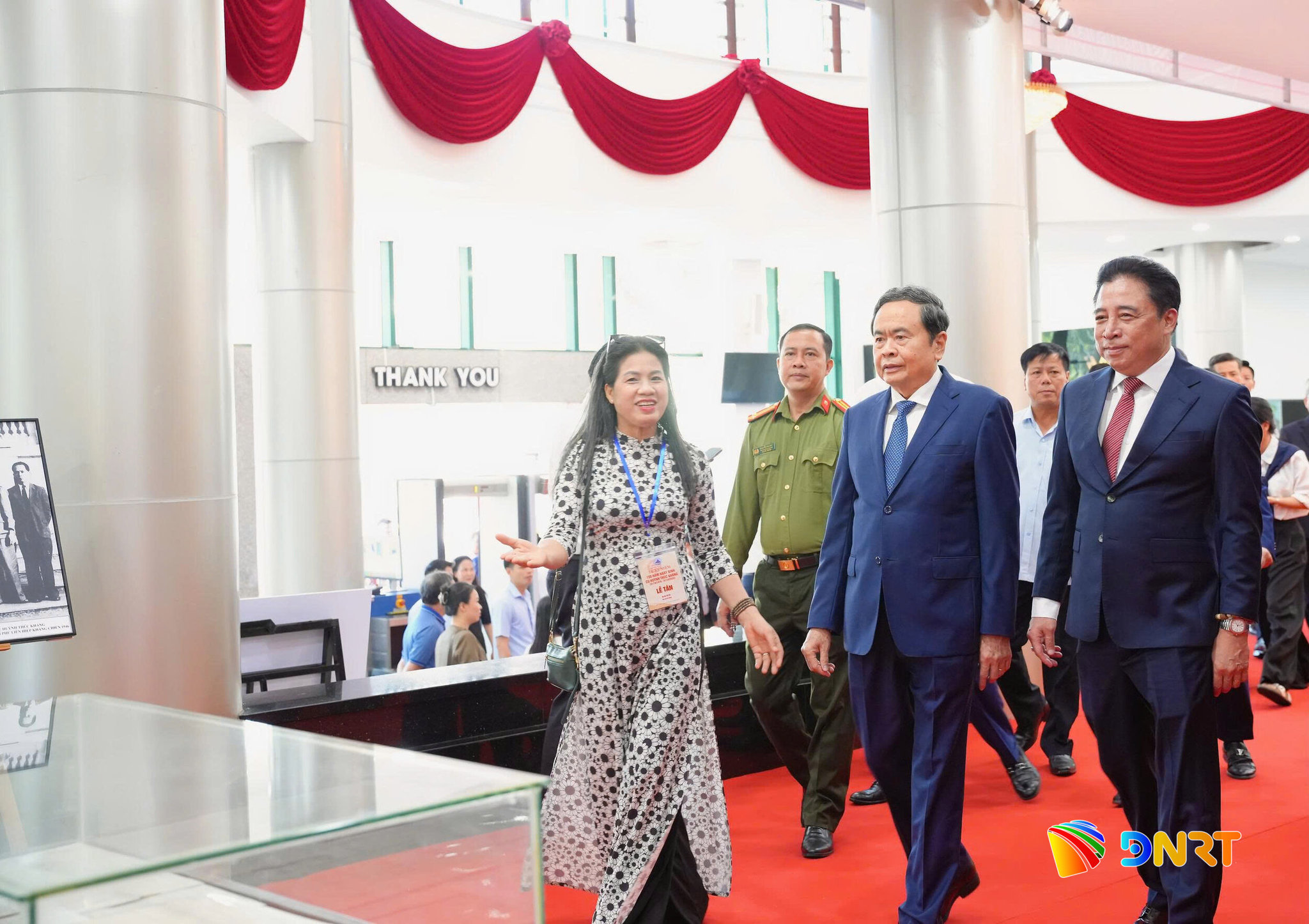 Ủy viên Bộ Chính trị, Chủ tịch Quốc hội Trần Thanh Mẫn tham dự lễ kỷ niệm 150 năm Ngày sinh cụ Huỳnh Thúc Kháng. Ảnh: T. CÔNG - T. HUY