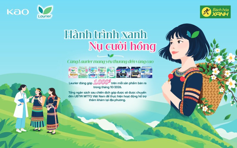 Chiến dịch Hành Trình Xanh - Nụ Cười Hồng phối hợp cùng Bách hóa XANH