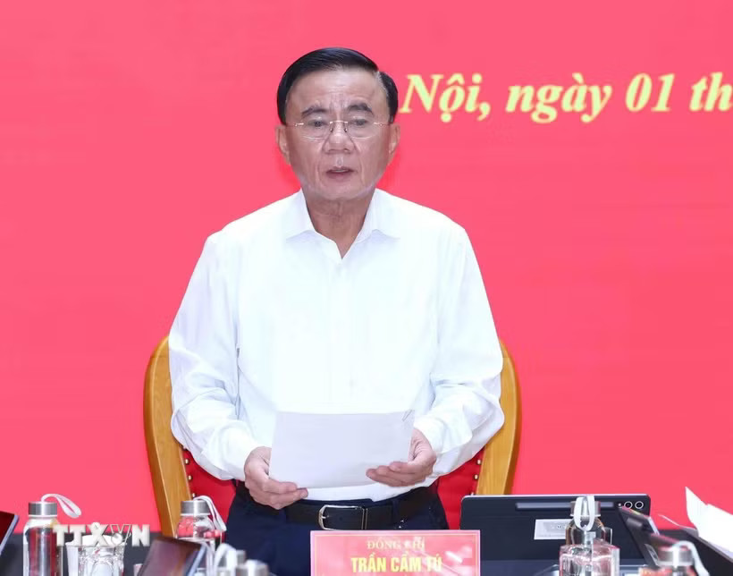 Thường trực Ban Bí thư Trần Cẩm Tú. (Ảnh: Phương Hoa/TTXVN)