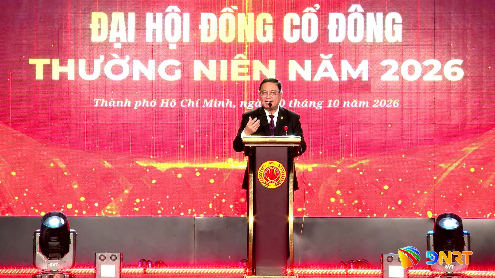 Tiến sĩ Nguyễn Đức Quốc điểm lại kết quả đạt được và định hướng phát triển tập đoàn. Ảnh: P.H