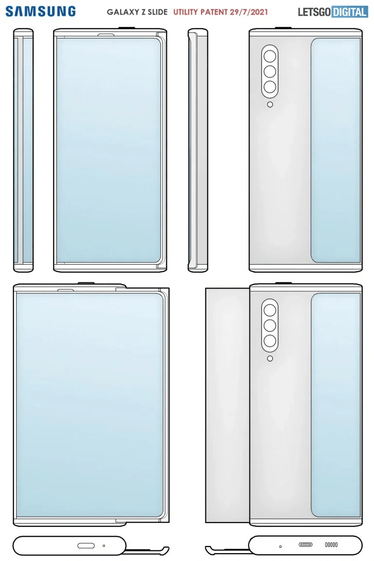 Bằng sáng chế Samsung Galaxy Z Slide từ năm 2021