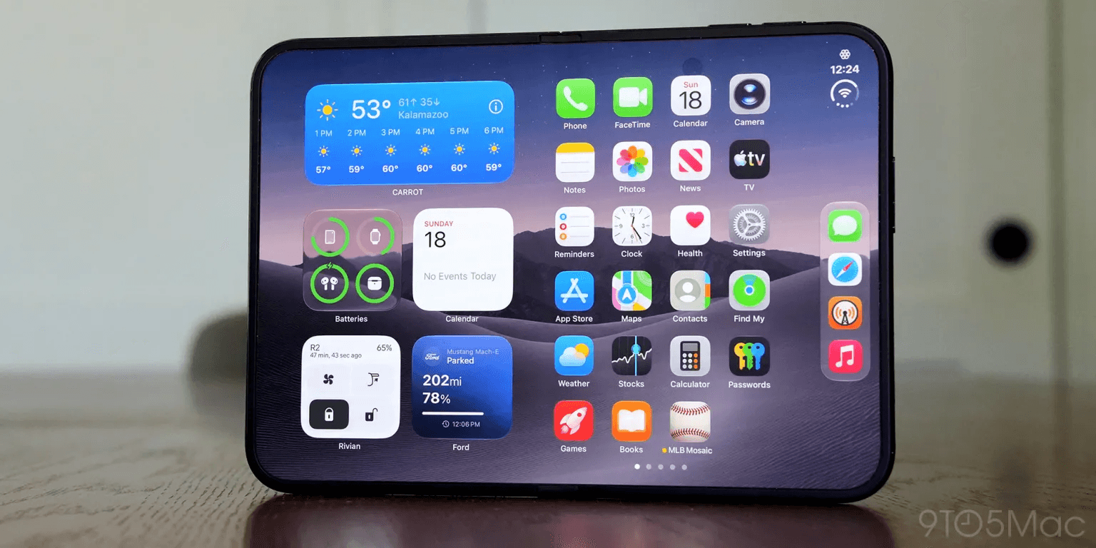 Màn hình gập lớn của iPhone Duo