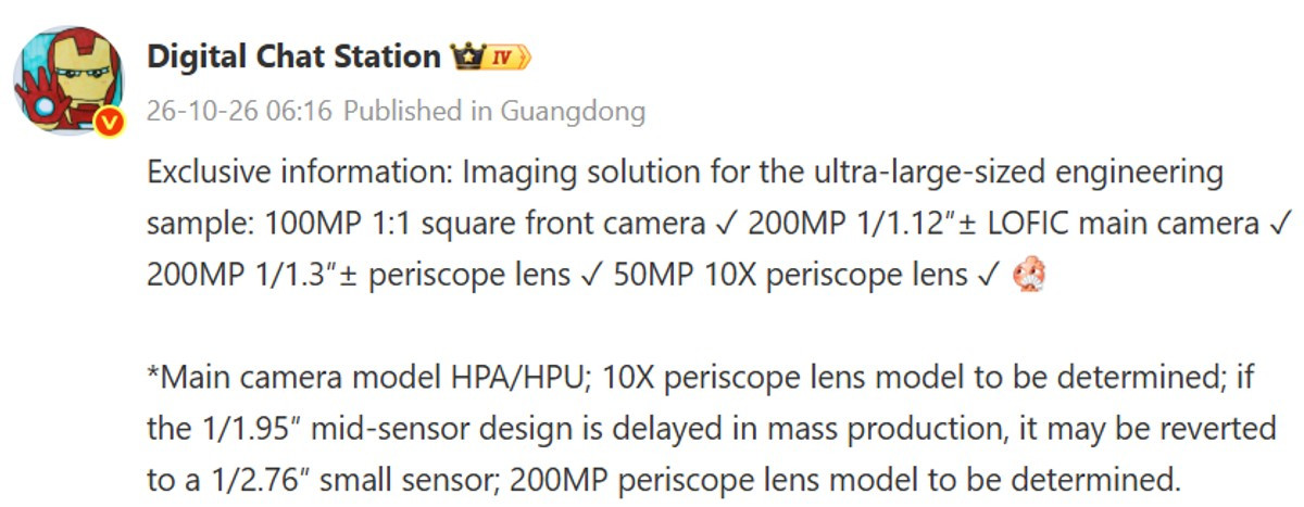 Cảm biến camera chính trên điện thoại OPPO Find X10 Ultra