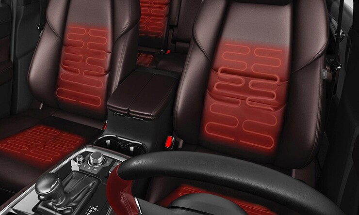 Khoang l&aacute;i New Mazda CX-8 trang bị ghế da cao cấp