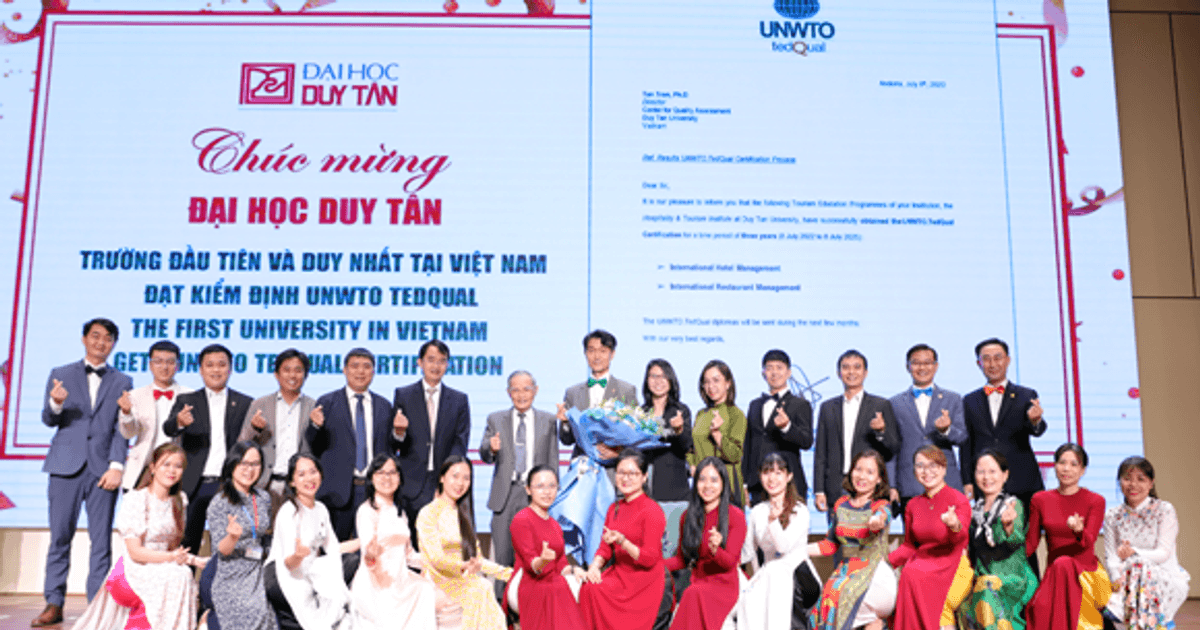 Trường Đại học Duy Tân đạt kiểm định UNWTO TedQual ngành du lịch