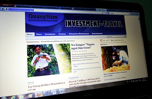 Ra mắt phụ trang “Đầu tư – Du lịch” bằng tiếng Anh trên báo Quảng Nam điện tử