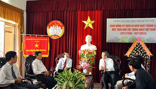 Bí thư Tỉnh ủy Nguyễn Đức Hải chúc mừng ngày thành lập Mặt trận Dân tộc thống nhất Việt Nam