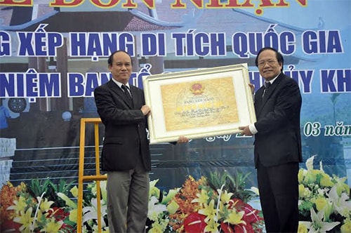 Khu lưu niệm Ban Tổ chức Khu ủy khu 5 đón nhận Bằng xếp hạng Di tích Quốc gia