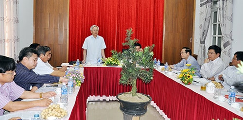 Giám đốc Học viện Chính trị Quốc gia Hồ Chí Minh  làm việc với Trường Chính trị Quảng Nam