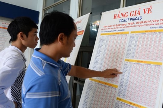 Giảm giá vé tàu trên các tuyến đi Vinh, Đà Nẵng, TP Hồ Chí Minh