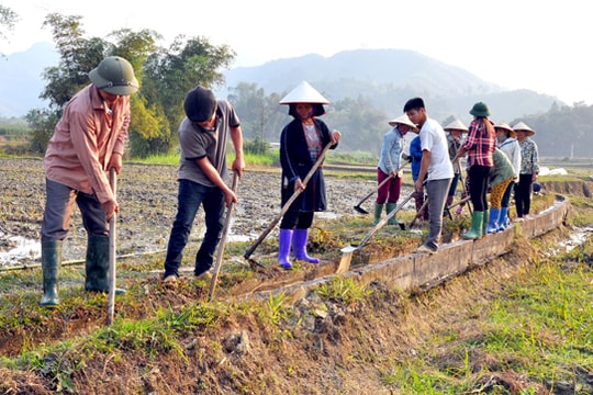 Nạo vét kênh mương chuẩn bị sản xuất hè thu