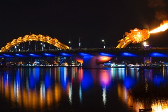 Phun nước, phun lửa cầu Rồng, vận hành quay nhịp cầu Sông Hàn dịp Tết